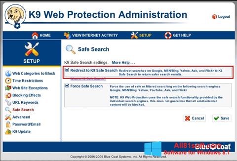 Screenshot K9 Web Protection per Windows 8.1