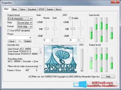 Screenshot AC3Filter per Windows 8.1