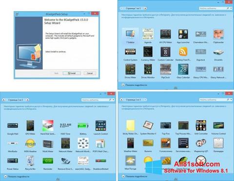 Screenshot 8GadgetPack per Windows 8.1