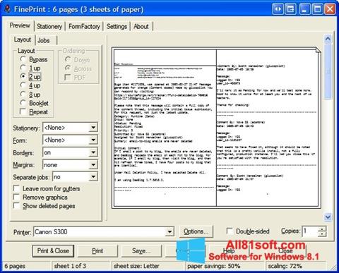 Screenshot FinePrint per Windows 8.1