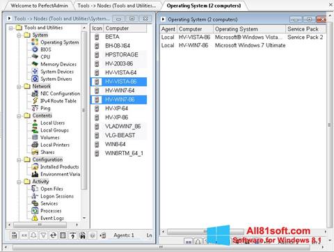 Screenshot Remote Administration Tool per Windows 8.1