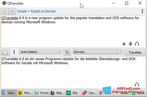 Screenshot QTranslate per Windows 8.1