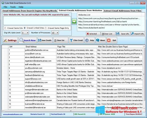 Screenshot eMail Extractor per Windows 8.1