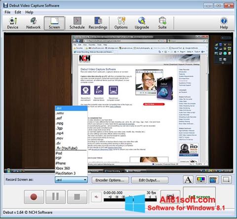 Screenshot Debut Video Capture per Windows 8.1