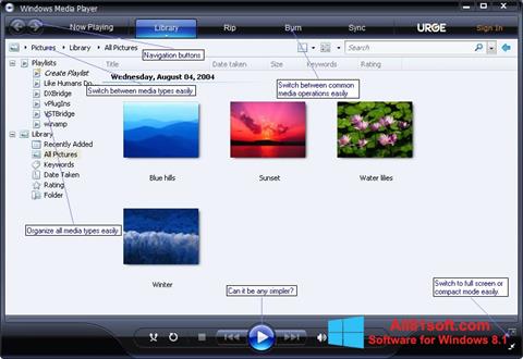 Screenshot Media Player per Windows 8.1