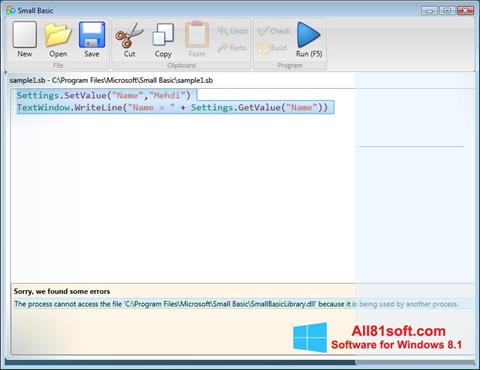 Screenshot Small Basic per Windows 8.1