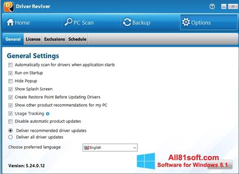 Screenshot Driver Reviver per Windows 8.1