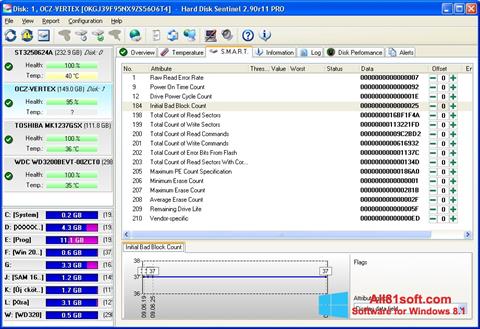 Screenshot Hard Disk Sentinel per Windows 8.1