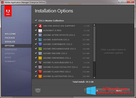 Screenshot Adobe Application Manager per Windows 8.1