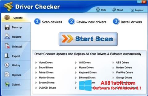 Screenshot Driver Checker per Windows 8.1
