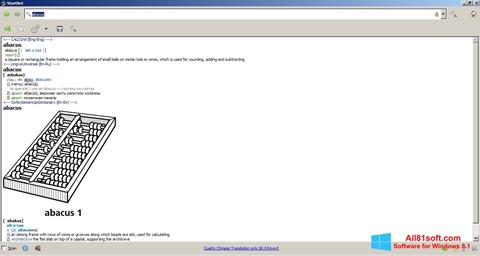 Screenshot StarDict per Windows 8.1