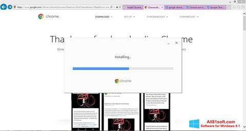 Screenshot Google Chrome Offline Installer per Windows 8.1