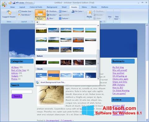 Screenshot Artisteer per Windows 8.1