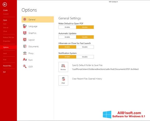 Screenshot PDF Architect per Windows 8.1