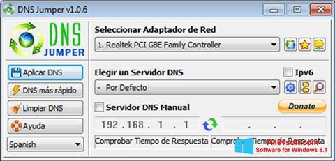 Screenshot DNS Jumper per Windows 8.1
