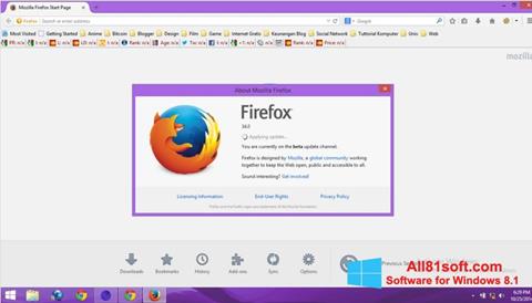 Screenshot Mozilla Firefox Offline Installer per Windows 8.1