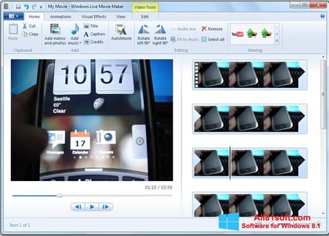 Screenshot Windows Live Movie Maker per Windows 8.1