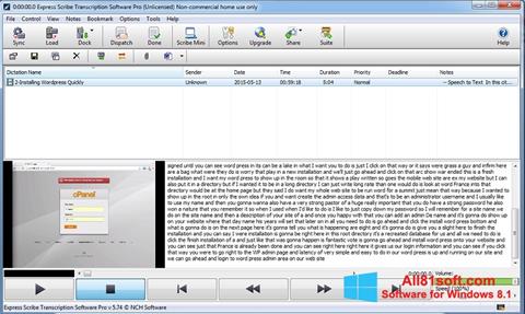 Screenshot Express Scribe per Windows 8.1