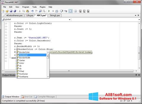 Screenshot Pascal ABC per Windows 8.1