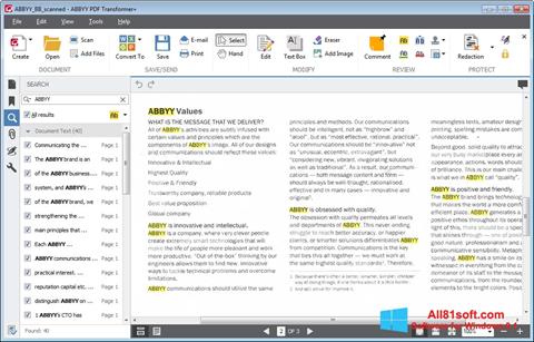 Screenshot ABBYY PDF Transformer per Windows 8.1