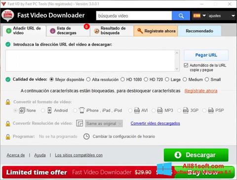 Screenshot Fast Video Downloader per Windows 8.1
