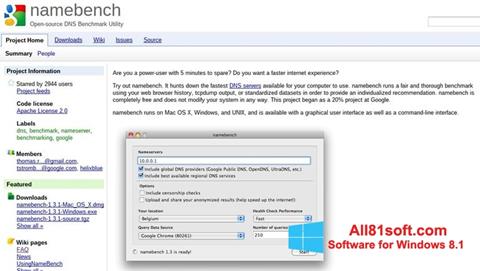 Screenshot NameBench per Windows 8.1