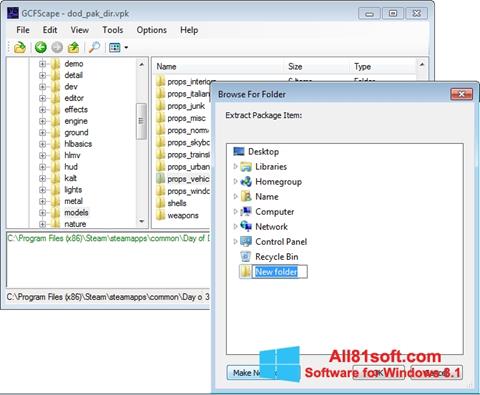Screenshot GCFScape per Windows 8.1