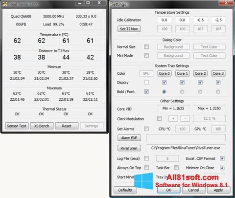 Screenshot Real Temp per Windows 8.1