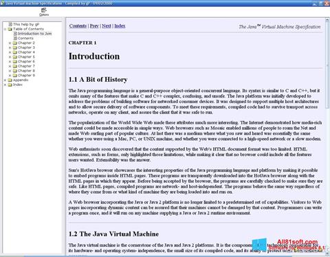 Screenshot Java Virtual Machine per Windows 8.1