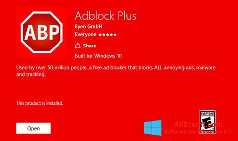 Screenshot Adblock Plus per Windows 8.1