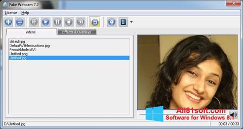 Screenshot Fake Webcam per Windows 8.1