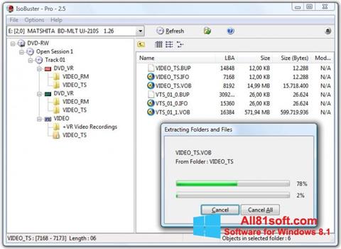 Screenshot IsoBuster per Windows 8.1