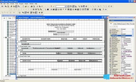 Screenshot Microsoft Visual FoxPro per Windows 8.1