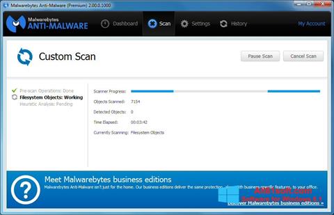 Screenshot Malwarebytes Anti-Malware per Windows 8.1