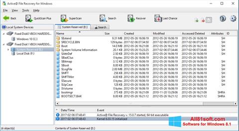Screenshot Active File Recovery per Windows 8.1