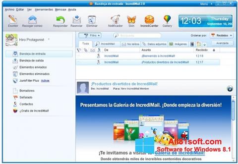 Screenshot IncrediMail per Windows 8.1