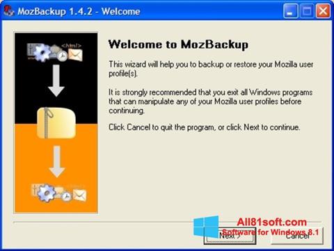Screenshot MozBackup per Windows 8.1