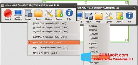 Screenshot oCam Screen Recorder per Windows 8.1