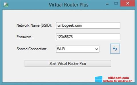 Screenshot Virtual Router Plus per Windows 8.1