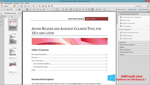 Screenshot Adobe Acrobat Pro per Windows 8.1