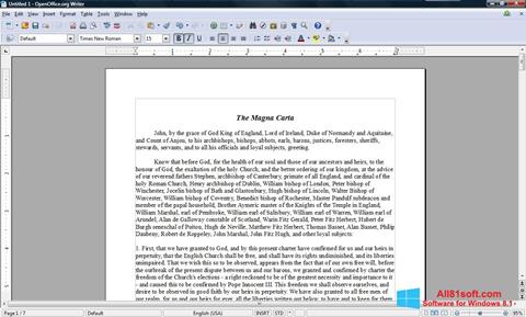 Screenshot OpenOffice per Windows 8.1
