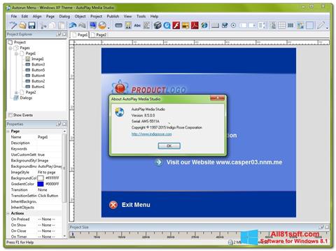Screenshot AutoPlay Media Studio per Windows 8.1