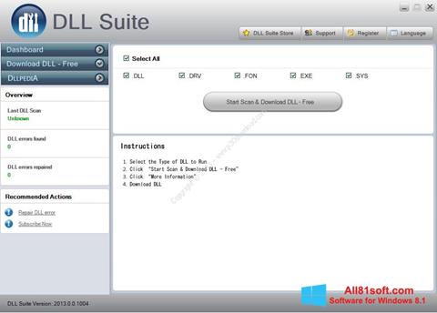 Screenshot DLL Suite per Windows 8.1