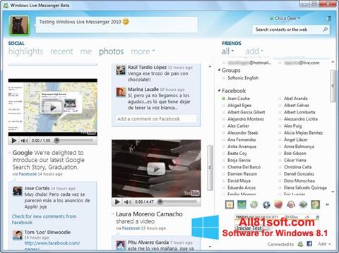 Screenshot Windows Live Messenger per Windows 8.1