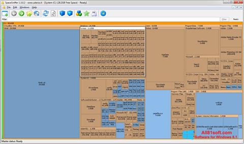 Screenshot SpaceSniffer per Windows 8.1