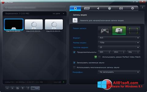 Screenshot Mirillis Action! per Windows 8.1