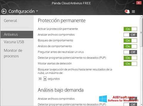 Screenshot Panda Cloud per Windows 8.1