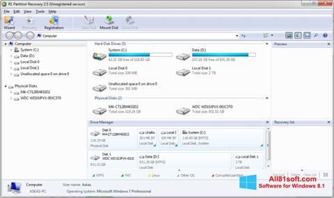 Screenshot RS Partition Recovery per Windows 8.1