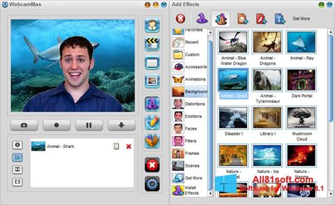 Screenshot WebcamMax per Windows 8.1