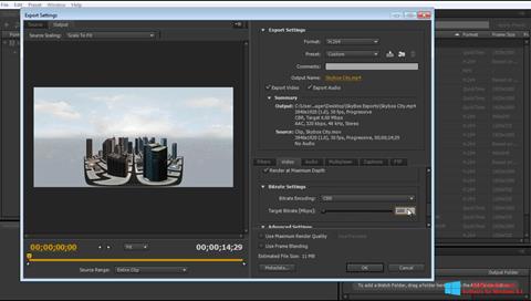 Screenshot Adobe Media Encoder per Windows 8.1